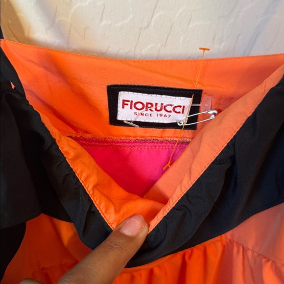 NWT Fiorucci Color block ruffle dress size small - Picture 5 of 6